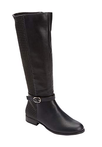 Comfortview Wide Width Reeve Wide Calf Boot | Tall Knee High | Women's Winter Shoes - 8 M, Black