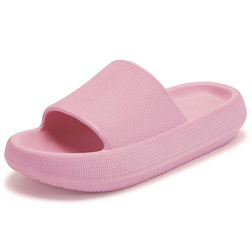 TOBVZOO Cloud Slippers for Women and Men, Cloud Slides Soft Thick Sole, Non Slip Bathroom Pillow Slippers Sandals