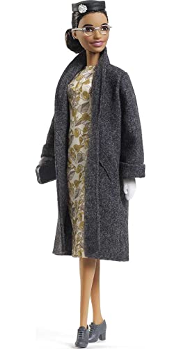 Barbie Inspiring Women Series Rosa Parks Collectible Doll, Wearing Fashion and Accessories, with Doll Stand and Certificate of Authenticity