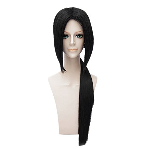 Kadiya Layered Anime Cosplay Wig Long Black Synthetic Hair