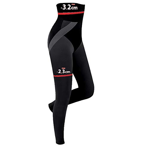 proslim T-active Anti Cellulite High Waisted Slimming Leggings Lifting Shapewear with Tourmaline Micro-Massage (Black)