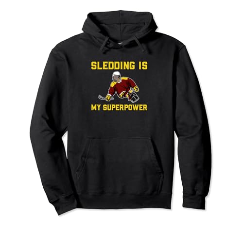 Wheelchair Ice Sled Hockey Handicap Sport Disabled Player Pullover Hoodie