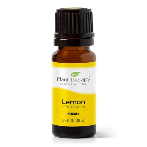 Plant Therapy Lemon Essential Oil 10 mL (1/3 oz) 100% Pure, Undiluted, Natural Aromatherapy, Therapeutic Grade