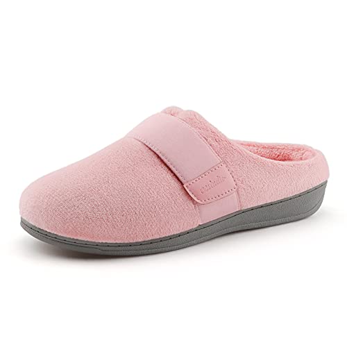 BCSTUDIO Women’s Orthotic Slippers with Arch Support Orthopedic Adjustable Ladies’ Shoes（Pink 6）