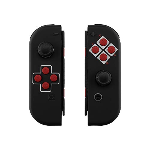 eXtremeRate Soft Touch Grip Classics NES Style Joycon Handheld Controller Housing with Full Buttons, DIY Replacement Shell Case for Nintendo Switch & Switch OLED Joy-Con – Console Shell NOT Included