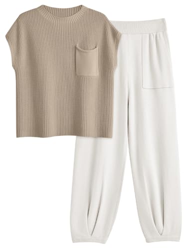 LILLUSORY 2 Two Piece Sets Womens Clothes Casual Summer Vacation Outfits 2024 Matching Lounge Cute Sweatsuits Trendy cruise Beach Airport Knit Travel Honeymoon Teacher Pants Clothing