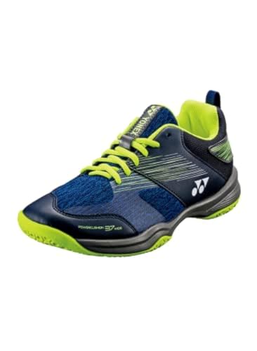 YONEX Power Cushion 37 Wide Badminton Court Shoe (Navy/Yellow) (9)