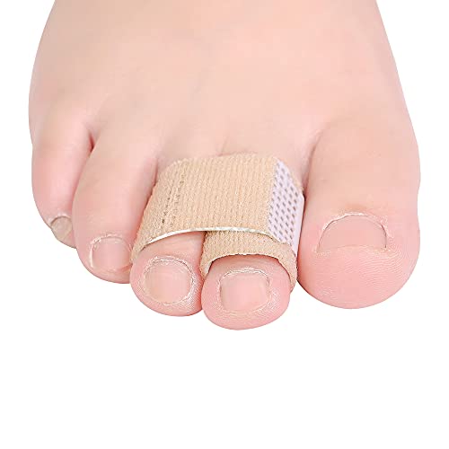Broken Toe Wraps 8 Pcs/Pack Fabric Toe Splint Toe Cushioned Bandages Finger Protectors Straightener Separators