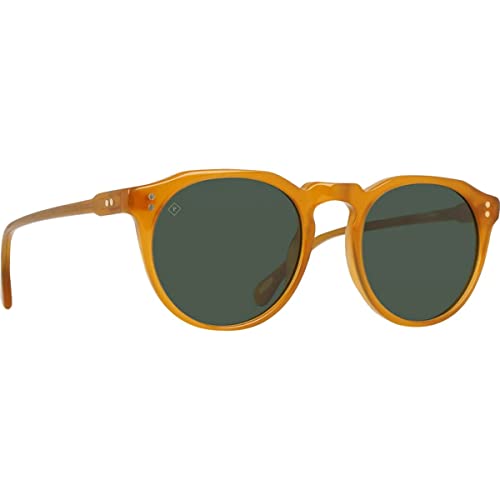 RAEN Ð Remmy Ð Unisex Retro Round Sunglasses UV Protection - Honey/Bottle Green (Size 52 MM)