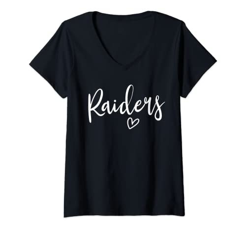Womens Raiders High School Raiders Sports Team Women's Raiders V-Neck T-Shirt