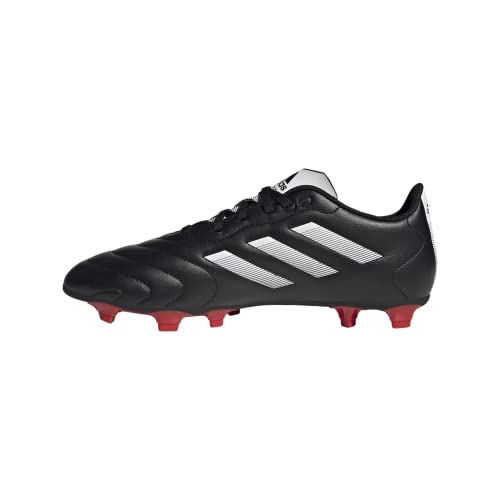 adidas Unisex Goletto VIII Firm Ground Soccer Shoe, Black/White/Red, 9.5 US Men