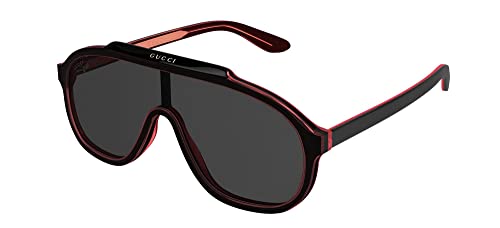 Gucci GG1038S 001 Black-Red/ Grey Men's Sunglasses