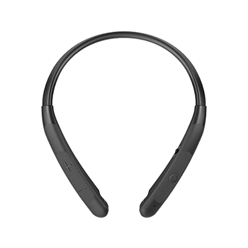 LG TONE NP3 Wireless Stereo Headset with Retractable Earbuds, Black (Renewed)