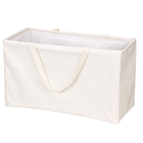 Household Essentials 2213 Krush Canvas Utility Tote | Reusable Grocery Shopping Laundry Carry Bag | Beige, White, Natural