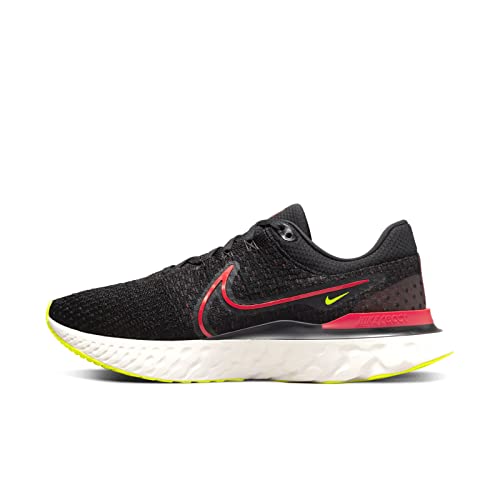 Nike mens React Infinity Run Flyknit 3 DH5392003, Black/Siren Red, 12