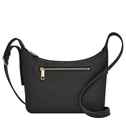 Fossil Women's Cecilia Leather Small Crossbody Purse Handbag, Black (Model: ZB1889001)