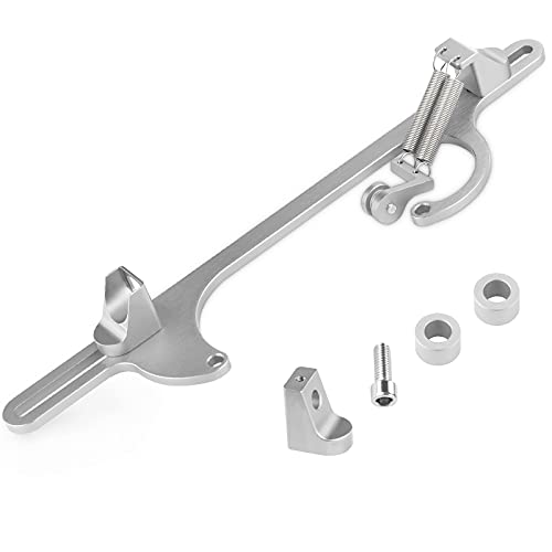 WMPHE Throttle Cable Bracket 4150 4160 Series Throttle Brackets Billet Adjustable Aluminum Black (Silver)