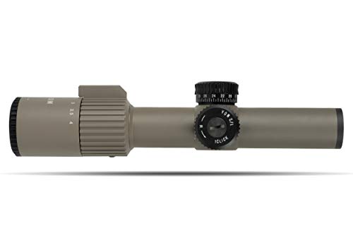 Monstrum Alpha Series 1-4x24 First Focal Plane FFP Rifle Scope with MOA Reticle | Flat Dark Earth