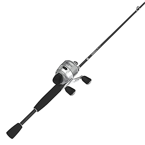 Zebco 33 Platinum Spincast Reel and Fishing Rod Combo, 6-Foot 2-Piece IM6 Graphite Rod with Comfortable EVA Handle, Instant Anti-Reverse Reel with All-Metal Body and Gears, Silver