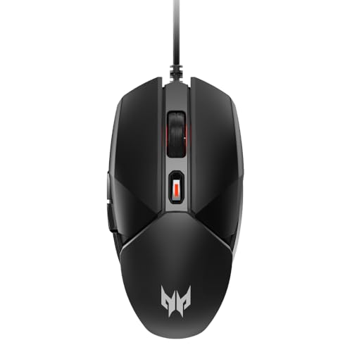 日本エイサー Predator Cestus 325 Gaming Mouse, 6 Buttons, Wired USB Pixart 3327, Lightest in Our History, 2.0 oz (59 g), Symmetrical, 20 Million Clicks, 2000 Hz, 16.8 Million Colors, RGB, PMW200