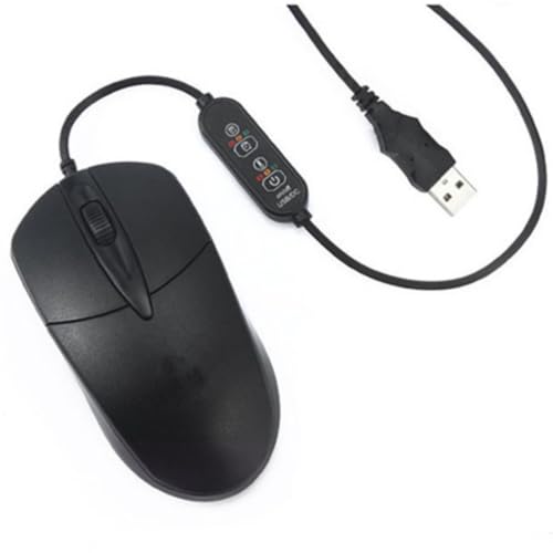Heating Mouse, Ergonomic Constant Temperature Adjustable Wired Heating Mouse, Widely Compatible with Desktop Laptops for Windows and Os x Systems (Black)