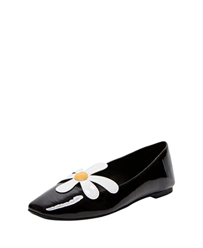 Katy Perry Women's The Evie Daisy Flat Ballet, Black, 8