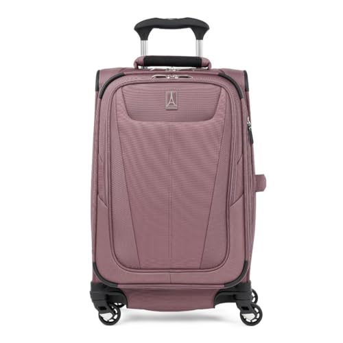 Travelpro Maxlite 5 Softside Expandable Luggage with 4 Spinner Wheels, Lightweight Suitcase, Men and Women, Dusty Rose Pink, Carry-On 21-Inch
