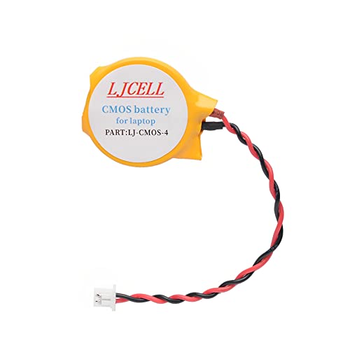 LJCELL CMOS Battery for Dell Latitude E5440 E5450 E6440 E6420 E7440 E7240 Alienware M11x R1 R2 Area-51 M9700 M9750 Laptop BIOS RTC CR2032 Battery with 2 Wire Cable and Connector.