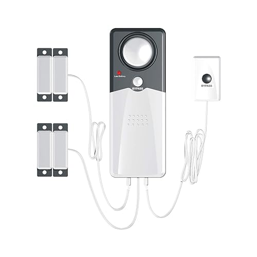 Techko S189 Ultra Slim Safe Pool Alarm for Kids, ETL Listed UL 2017 Compliant, Indoor/Outdor Weather Resistant, 110db Loud Alarm with 2X Bypass Buttons, Gray, 1Count