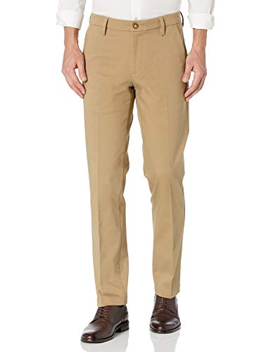 Dockers Men's Straight Fit Workday Smart 360 Flex Pants (Regular and Big & Tall), New British Khaki, 34W x 32L