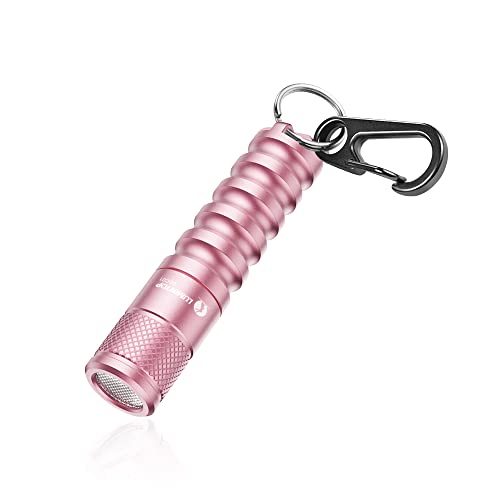 LUMINTOP EDC01 Pink Keychain Flashlight 120 Lumen AAA Flashlight 32 Hours Long Lasting IPX-8 Waterproof EDC Light for Everday
