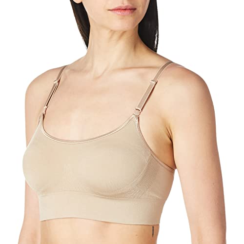 Warner's womens Easy Does It Dig-free Comfort Band With Seamless Stretch Wireless Lightly Lined Convertible Comfort Bra, Toasted Almond, Medium US