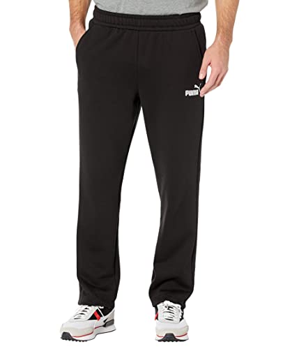 PUMA Men's Essentials Fleece Sweatpants, Cotton Black, L