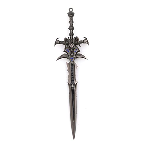 FAYAIALO Mini Frostmourne Sword Lich King Metal Sword Foam Arthas Sword Cosplay Sword Model Desktop Display Collectibles (8.7 inches)