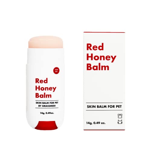 JAYU PET Red Honey Balm - Long Lasting Dog Cat Skin Nose Paw Wax Balm, Anti Slip & Help Reduce Licking, Dry Cracked Chapped Pad Soothing Butter, Pet Hotspots Itchy Allergy Relief Moisturizer 0.5 oz.