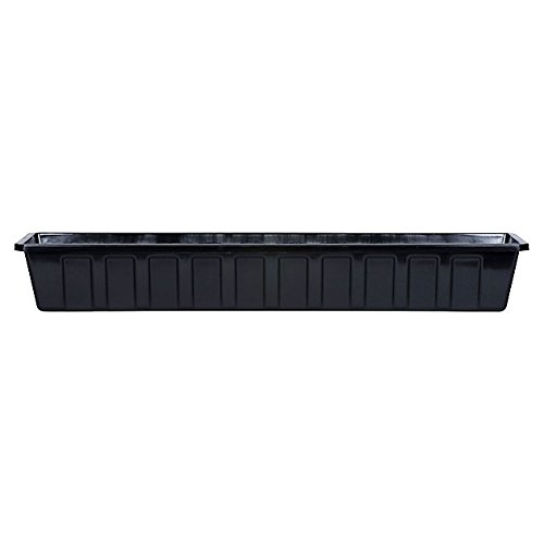 Novelty 2368 02368 Plastic Flower Box Planter, 36-Inch, Black