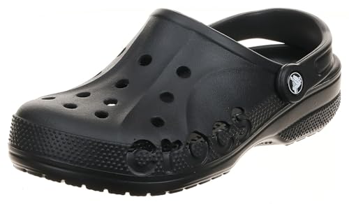 Crocs Unisex-Adult Baya Clogs, Black, 10 Men/12 Women