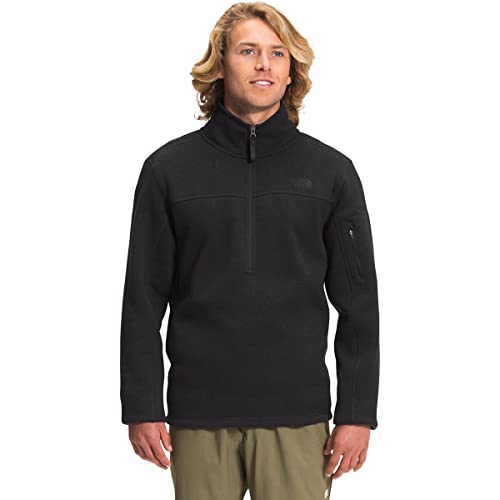 THE NORTH FACE Men's Gordon Lyons ¼ Zip Pullover, TNF Black Heather 2, Medium