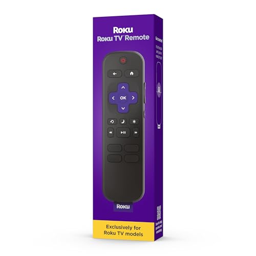 Roku Remote (Official Manufacturer Product) | TV Remote Control with TV Controls, Simple Setup, & Pre-Set App Shortcuts - Replacement Remote Compatible with Roku TV Models ONLY (Not Roku Players)
