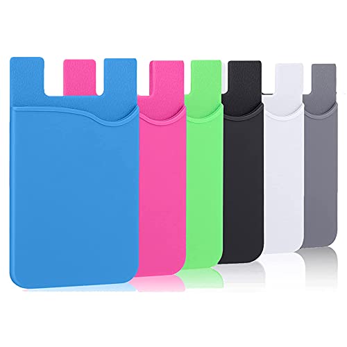 Tek Styz PRO Stick on Wallet Works for Lenovo Yoga Tablet 2 8-inch (Windows) with AnyPen with Room for 3 Cards/ID/Money 5pack (Black,Gray,White,Blue,Green,Pink)