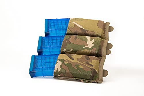 Blue Force Gear MOLLE Mag Pouches, Triple Magazine Pouch, Airsoft Magazines Small Pouches - 9.25 x 5.5 x 0.13 Inches (Multicam Camo)