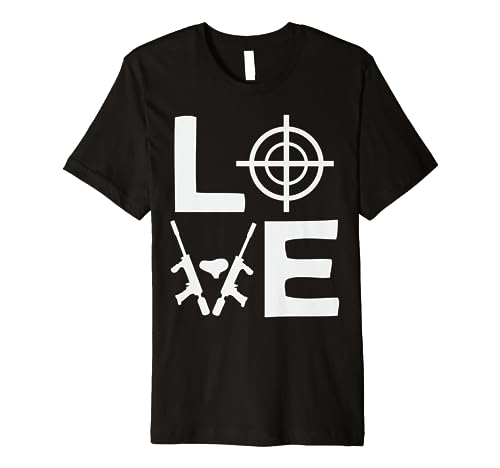 Paintball Love Woodsball Paintballer Paint Gun Premium T-Shirt