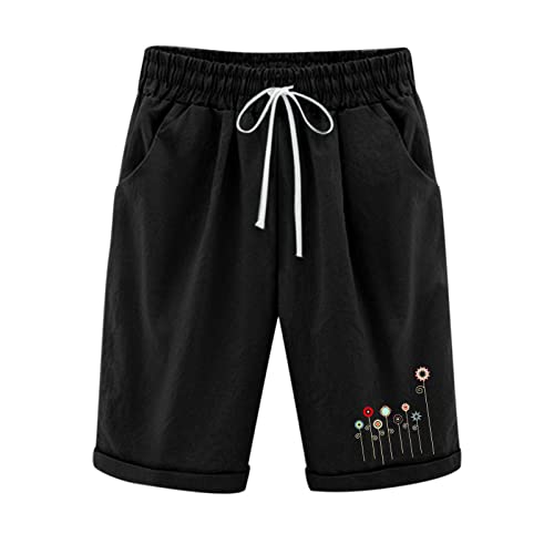 My Orders with amaon My Orders On amaon 2024 Cotton Linen Shorts for Women Loose Fit Knee Length Bermuda Shorts Elastic Waist Workout Shorts Casual Summer Beach Shorts My Recent Orders 5-Black Medium