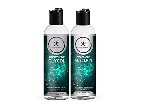 Compass Laboratory Propylene Glycol & Vegetable Glycerin - 500mL Each | USP-Grade, High-Purity Mixing Solutions
