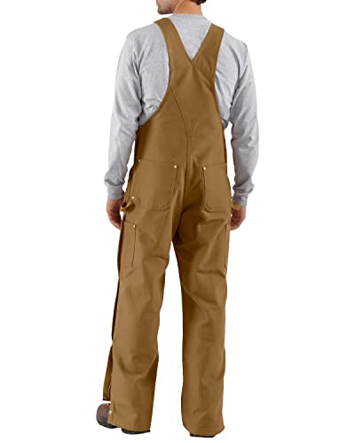 Carhartt Men's Loose Fit Firm Duck Bib Overall, Carhartt Brown, 38W x 30L