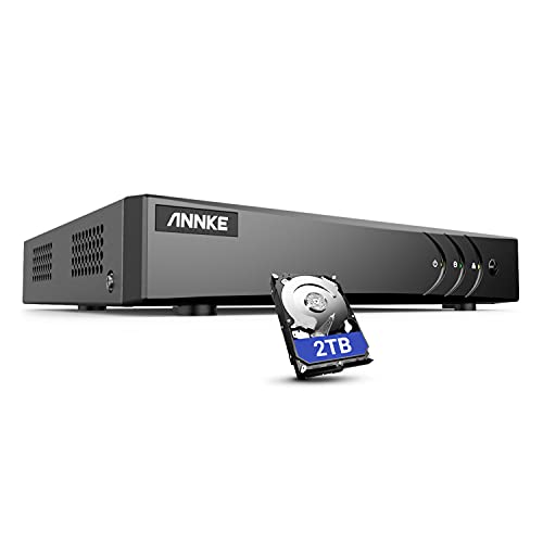 ANNKE 3K Lite 8CH Digital Video Recorder, H.265+ Hybrid 5-in-1 DVR with AI Human/Vehicle Detection, Remote Access for Surveillance Camera Home Business, 2TB Hard Drive Included