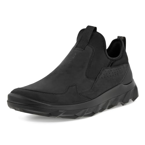 ECCO Men's MX Slip On 2.0 Sneaker, Black Nubuck, 10-10.5