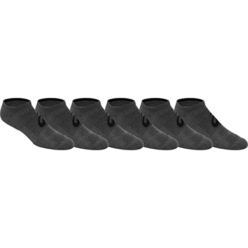 ASICS Invasion No Show (6 Pack), Heather Iron, Large