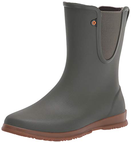 BOGS Womens Sweetpea Tall Boot Rain Shoe, Sage, 9