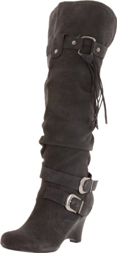 Naughty Monkey Women's Rockin Robin Knee-High Boot,Grey,9.5 M US